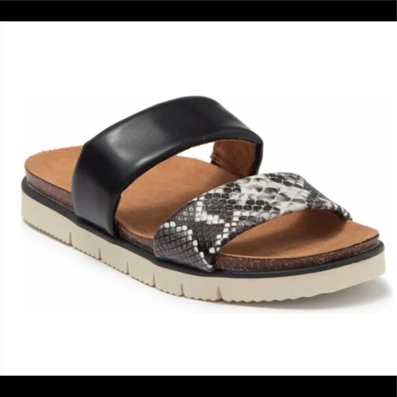Nib SUSINA Sandal in Black/White Snake size 7.5 retail $50 - Picture 5 of 13